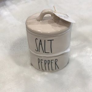 Rae Dunn by Magenta Artisan Collection SALT & PEPPER stacker